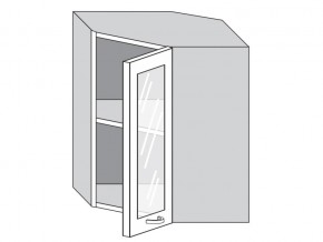 1.60.3у Шкаф настенный (h=720) угловой на 600мм со стекл. дверцей в Верхнем Тагиле - verhnij-tagil.magazin-mebel74.ru | фото
