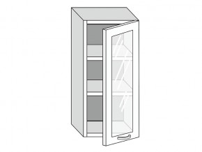 19.40.3 Шкаф настенный (h=913) на 400мм с 1-ой стекл. дверцей в Верхнем Тагиле - verhnij-tagil.magazin-mebel74.ru | фото