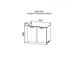 Шкаф нижний ДСМ800 под мойку в Верхнем Тагиле - verhnij-tagil.magazin-mebel74.ru | фото